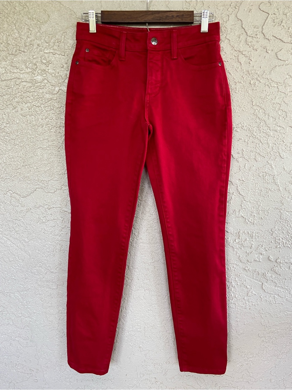NYDJ  Mid Rise ALINA Legging Stretch Red Jeans Size 2 - Picture 2 of 10